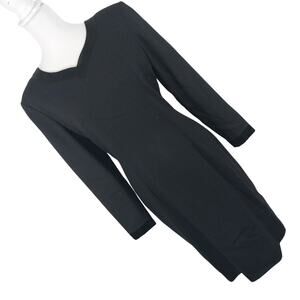 SPECTATOR, NY! RICH BLACK FINE WOOL BLEND ELEGANT & UNDERSTATED L/S DRESS! SZ 6